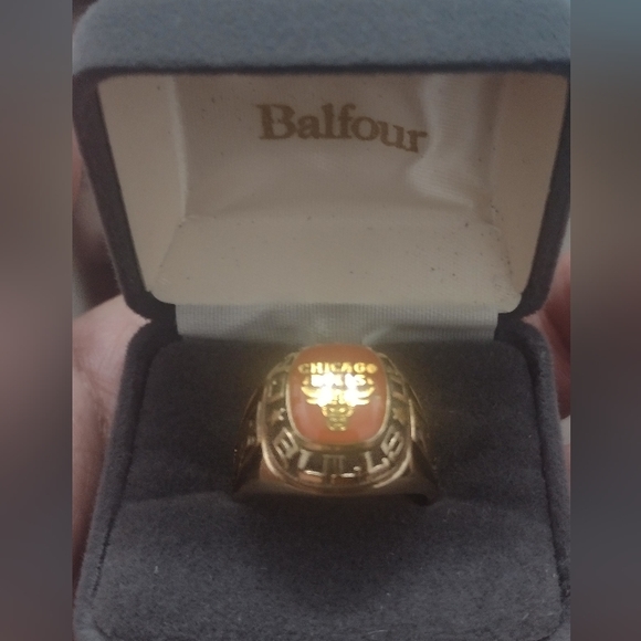 CHICAGO BULLS SIZE 12 MEMORABILIA 14K 3x GOLD PLATED NBA BASKETBALL RING BUNDLE - Picture 3 of 17